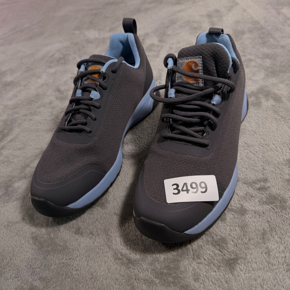 Carhartt Work Shoes Women 8.5 Gray Blue‎ FA3082-W Slip Resistant Knit Sneaker